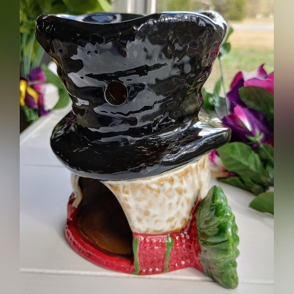 Yankee Candle Large Ceramic Snowman Tart Warmer Mint Condition Rare Wax Warmer - Picture 4 of 4